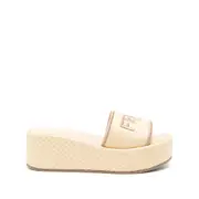 [Fendi] Fendi Logo-embroidered Sandals 39 IT