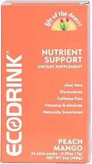 EcoDrink Complete Multivitamin Mix Drink. Peach Mango - 30 Count Refill Pack (Bottle not included)