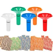 Coin Counters & Coin Sorters Tubes Set of 5 Color-Coded Coin Tubes and Assort...