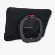 StylePro Tough Kids Case for iPad 10th and 11th generation, Shockproof Cover With Rotating Stand, 10.9", Black