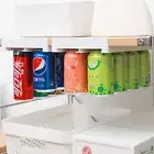 Soda Can Storage Rack Refrigerator Slide Under Shelf Organizer Double-row