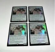 MAGIC THE GATHERING HOLOFOIL CARD LOT OF 4 CARDS METALWORK COLOSSUS #222