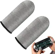 Acunny Mobile Game Finger Muses, Game Finger Sleeve - Anti Slip Silver Fiber Sprockets Bed Protector,Breathable Touch Screen Covers, Thumb Protectors for