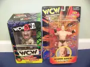 BILL GOLDBERG BOBBLE HEAD WCW HAND PAINTED & ATOMIC ELBOW GOLDBERG