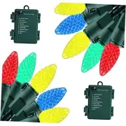 Battery Operated String Lights - 18ft 50 LED C3 String 2 Pack C3 Multicolor