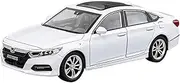 Finished Scale Model 1:24 for Honda Accord Die-cast Alloy Car Model Simulation Sound Light Pull Back Vehicle Model Decorative Ornaments Presents Ornaments(White)