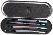 Mikinona Stainless Steel Nail Art Tools Set Cuticle Pusher Remover and Cutter Manicure
