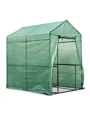 [Green Fingers] Greenhouse 1.2x1.9x1.9M Walk in Green House Tunnel Plant Garden Shed 4 Shelves
