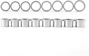 [TBOSEN] Precise Dimensions Set Stainless Steel O-Ring Ear Plugs Tunnels Gauges Stretcher Piercings Kit