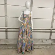 AQUA BLU Claudette Maxi Dress Women's Size S Multi