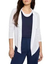 Nic+Zoe Gauzy Snap Front Cardigan