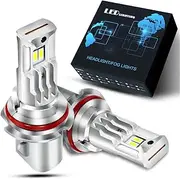 Easyinst 2 pack Fog Light Bulb9007/HB5 LED Light Blubs 15000LM Super Bright, 6500K Cool White