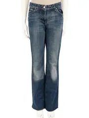 Blue Denim YSL Logo Jeans