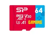 Silicon Power 64GB Gaming microSDXC UHS-I Micro SD Card with Adapter, Optimized for Mobile Games Apps Nintendo-Switch, Class 10 U3 V30 A1