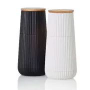 Adhoc Scape Pepper & Salt Mill Set of 2 - Black & White