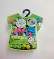 Green Zing Button Up Bead Kit Bead Bazaar Buttons Wood Beads Party Favor