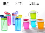 2pack Baby Bottle & Munchkin Miracle 360 Trainer Cup Green Cup with Straw Free