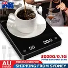 Kitchen Electronic Digital Coffee Scale W/ Timer High Precision Display 3Kg/0.1g