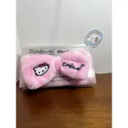 Sanrio The Creme Shop Hello Kitty Pink Bow Plush Spa Pink White Stripe Headband