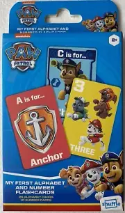 Paw Patrol Alphabet & Number Flashcards Word & Number Learning Games Ages 3+