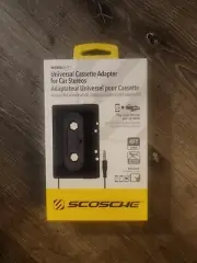 New! SCOSCHE Universal CASSETTE ADAPTER Auto Truck Car Stereo 4ft iphone,tablet+