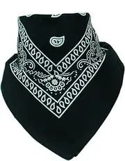 [Boolavard] Bandana Scarf with original Paisley pattern in more than 50 colours and design | 100% cotton | black, white, red, blue,