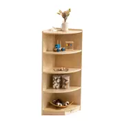Jooyes Kids 4 Tier Corner Shelf Wooden Storage Cabinet - 33 cm | Corner Shelf | 91 cm