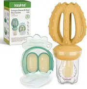 Octopus Freeze-N-Feed Mini Combo - Mustard Feeder + Pea Green Tray