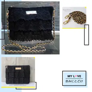 現貨🇹🇭泰國潮牌BKK Original 蕾絲裙襬鏈帶包.斜背包(黑色)