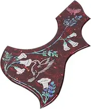 Hummingbird Guitar Pickguard Scratch Plate for Acoustic Guitar with Self Adhesive Celluloid and Crystal Resilient Material