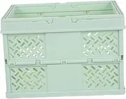 BESPORTBLE Folding Picnic Basket Kitchen Storage Basket Bathroom Storage Bin Storage Bins Collapsible Storage Basket Baskets Folding Basket Pastel Bins Collapsible Basket Plastic Light Green