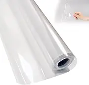 Clear Sticky Back Plastic, Sticky Back Plastic Roll 17.7 X118 Inch Oilproof and Waterproof for Kitchen Backsplash Wall Protector