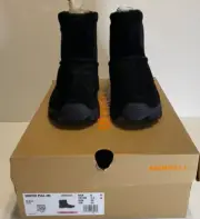 NEW Merrell Winter Pull On Boots Ladies Women's Black Suede Leather size 6