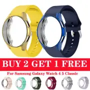 Silicone Strap Watch Band+ Full Case Cover For Samsung Galaxy Watch 5 4 40 44mm