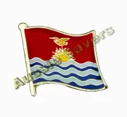 KIRIBATI FLAG HAT PIN / BADGE - BRAND NEW