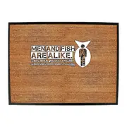 Fishing Dw Men And Fish Are Alike - Funny Novelty Doormat Man Cave Floor mat