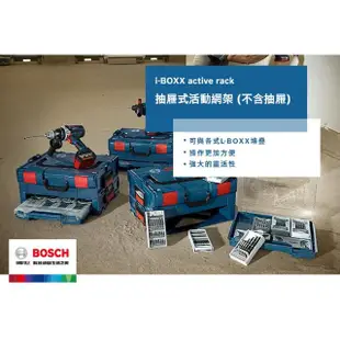 【BOSCH 博世】i-BOXX 抽屜式活動網架 收納 攜帶箱 可堆疊 L-BOXX 相容(德國原裝 原廠公司貨)