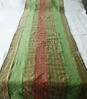 Machine sewing handmade light cotton silk patchwork size 28"x 84" quilt top #2