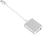 USB 3.1 Type-C to Vga Adapter, Aluminum Alloy USB-C to Vga Converter Vga to USB Adapter for Monitor 12 Inch(Silver)