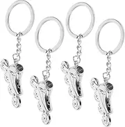 [Minkissy] 4Pcs Roller Skate Keyring Creative Skating Charms for Bag Decoration Keychain Pendant Durable Keychains for Skating Lovers DIY Projects