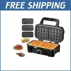 Compact 1200W Panini Press with Removable Plates and 5-Gear Temperature Control