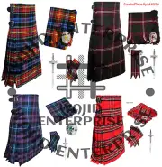 Tartan 8 yard Traditional Handmade Scottish kilt Highland Kilts For Men's Outfit