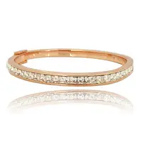 在飛比找PChome24h購物優惠-【Charme】玫瑰金公主方型水晶鑽手環