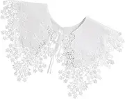 [Baluue] Lace Collar Shawl Women's Elegant Capelet Elastic Band Fashion Decorative Shawl