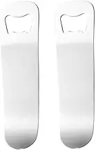 Stainless Steel Beer openers, Beverage Bottle openers, Flat and Simple Bottle Lifters. 2 Pack