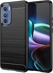 [FTRONGRT] Case for Motorola Edge 30, Soft TPU Ultra Thin Soft Silicone Protective Case Cover for Motorola Edge 30 (Black)