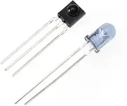 Generic 5 Pack Hs0038b Ir Receiver Tsal6200 Emitter Pair 38khz 2.7-5.5v 45° Angle 18-20m Range