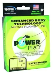 POWER PRO 21100300100Y Spectra Braided Fishing Line 30lb 100yd, Hi-Vis Yellow...