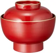 Mitani Yamanaka lacquerware Yamanaka lacquer Vermilion lacquer Zoni bowl Daimyo