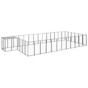 Dog Kennel Outdoor Pet Cage Crate Fence Run Play Pen House Large 22.99m² Steel